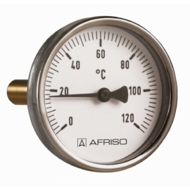 AFRISO Hőmérő acél BiTh 100 ST   0/ 120°C 150 mm 1/2 AX  KL.2